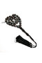 Compressed Yusr Rosary 33 Beads 10.5x13mm Black Oval Prayer Beads 42.5g Premium Tasbih with Silver-Plated Decorative Details