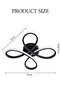 LED Ceiling Light, Tri Color Adjustable, Four Leaf Clover Shape, for Hallway, Office, Bedroom, Kitchen, Black - 2