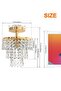 Golden modern crystal chandelier (diameter 20CM/7.87 inches with E27 bulbs with color temperature 3000K-6000K) - 2