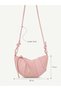 Women's Croissant Model Shoulder and Crossbody Bag with Rope Pendant Detail - 2