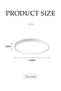 Flush Mount LED Ceiling Light, Dual Color, Dimmable, ABS Eye Protection, 3000-6000K - 2