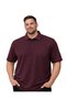 Men's Large Size Melange Burgundy Polo Collar Short Sleeve Single Jersey T-Shirt M-L-Xl-2Xl-3Xl-4Xl-5Xl-6Xl-7Xl-8Xl