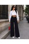 Women's Belted Side Zipper Detailed Stretch Fabric Trousers - 3