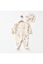 Rabbit Pattern Boneli Baby Girl Jumpsuit