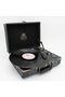 Ambassador Bluetooth Record Player, Retro Vinyl Turntable with Speakers (Green/Black) - 2