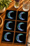 Abstract Colorful Moon Design Modern Set of 6 Coasters - Uv Printing Mdf - 10X10 cm