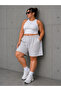 Women's Comfortable Cut Baggy Shorts with Striped Details - 2