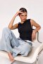 Women's Draped Accessory Tank Top Aurelia Muse Black – Lycra Stretch Fabric, Stylish and Modern Form - 5