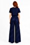 Women's Jacquard Trousers Navy Blue 31452 - 5