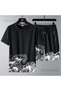 Unisex Oversize Shorts Set Short Sleeve T-Shirt Comfortable Fit Summer Casual Sports