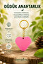 Gold Color Chain Heart Whistle Keychain / Bag Ornament