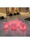 Y Table + 3 Small Modern Triangular Vertical Stands Set Rgb Lighting - 4