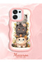 Oppo A6 Pro Compatible Case Camera Protector Pink Silicone Couple Phone Case Cat Pattern - 2