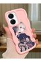 Vivo Y16 Compatible Case Camera Protector Pink Silicone Couple Phone Case Girl Pattern