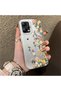 Poco X5 5g Compatible Silicone Edge Hard Back Case Couple Phone Case with Floral Pattern - 3