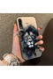 Samsung Galaxy A50 Compatible Silicone Edge Hard Back Case Couple Phone Case with Lion Pattern - 3
