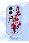 Redmi Note 13 Pro Plus 5g Compatible Case Camera Protector Blue Silicone Couple Phone Case Floral Pattern - 2