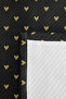Black Hearts Minimal Youth Room Single Pique Set - Gold 160X220 cm Quilted Bedspread - 7