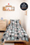 Gray Pine Tree Young Room Single Pique Set - Pastel Modern 160X220 cm Quilted Bedspread