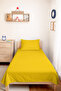 Yellow Modern Young Room Single Pique Set - Mustard Minimal 160X220 cm Quilted Bedspread - 5