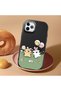 iPhone 11 Pro Max Compatible Case Camera Protector Black Silicone Couple Phone Case with Line Pattern - 2