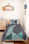 Geometric Gray Young Room Single Pique Set - Modern Mint 160X220 cm Quilted Bedspread - 5