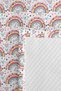 Rainbow Patterned Pink Girls' Pique Set - Heart Motif Baby Room Bedspread - 160X220 cm - 7