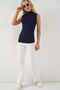 Women's Sleeveless Bodysuit 1546 - Navy Blue - 2