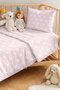 Star Pink Girls' Decorative Pique Set - Minimal Patterned Baby Room Bedspread - 160X220 cm - 2