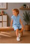 Boys' Hooded Sleeveless Muslin Hoodie T-Shirt Shorts Set
