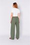 Women's Khaki Yp5115 Double Pleated Wide Leg Tencel Trousers - 3