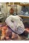 Women's Floral Patterned Makeup Bag Pink Fluffy Bag Organizer, Skincare Bag, 100% Cotton - 2