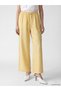 Alita City Women's Linen Blend Trousers with Elastic Waist and Contrast Trim - 2