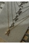 Steel Thin Letter Necklace - N - 2