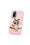 Realme C67 Compatible Case Camera Protector Pink Silicone Couple Phone Case with Owl Pattern - 3