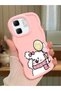 Infinix Hot 50I Compatible Case Camera Protector Pink Silicone Couple Phone Case Cat Pattern