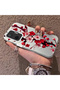 Poco F7 5g Compatible Silicone Edge Hard Back Case Couple Phone Case with Floral Pattern - 2