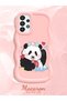 Samsung Galaxy A33 5g Compatible Case Camera Protector Pink Silicone Couple Phone Case Panda Pattern - 2