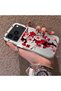 iPhone 17/18 Pro Max Compatible Silicone Edge Hard Back Case Couple Phone Case with Floral Pattern - 2