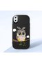 iPhone X Compatible Case Camera Protector Black Silicone Couple Phone Case Owl Patterned
