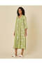 Women Green Floral Long Sleeve Nightgown - 4