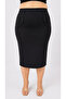 Plus Size Knitted Stone Pencil Skirt