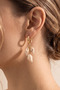 Seashell Model Gold Color Earrings - 4