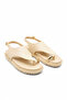 Women's Cream Sandals with Ring Detail. Cream Color Sandals - 3