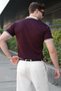 Plum Half Zipper Polo Collar Knitwear Men's T-Shirt E7501 - 3