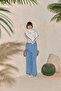 Blue Half Elasticated Trousers - 3
