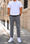 Men's Comfortable Jeans with Elastic Cuffs - 3