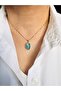 Steel Zircon Stone Baguette Necklace