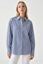 Cotton Waist Fitted Striped Regular Fit Shirt - 8