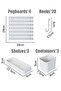 CozyNest Pegboard Wall Organizer Kit, Wall Shelf Storage Display Rack, 4 Pack Modular Hanging, White - 6